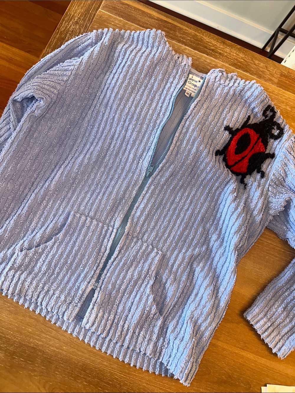 Canyon Group Vintage Terry Zip Up Robe, Size Medium - Picture 3 of 8